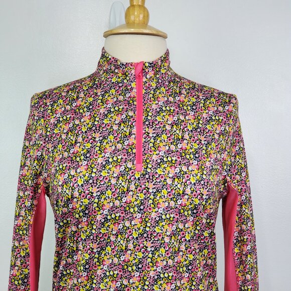 Callaway Weather Series Athletic Activewear Ditsy Floral Golf Top Size M - Picture 2 of 14